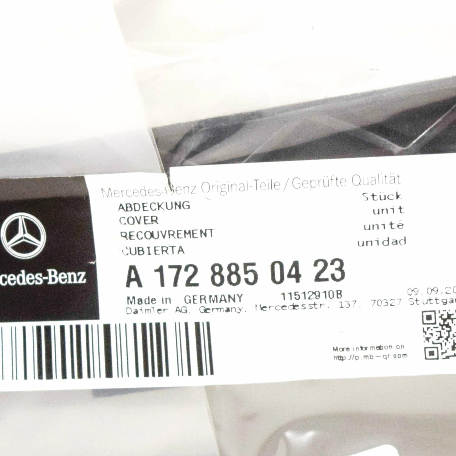 NEW MB SLK R172 FRONT RIGHT FOG LIGHT GRILLE A1728850423 ORIGINAL