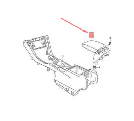 new volkswagen tiguan ad mk2 center console armrest 5ta864207blar original