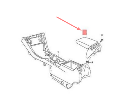 new volkswagen tiguan ad mk2 center console armrest 5ta864207blar original