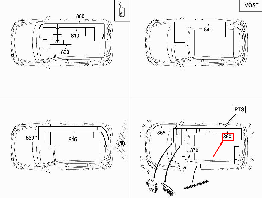new mercedes-benz b w246 parktronic system wiring harness a2465406700 original