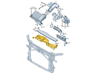 NEW VOLKSWAGEN TIGUAN AD AIR INTAKE TUBE HOSE 5QM129217