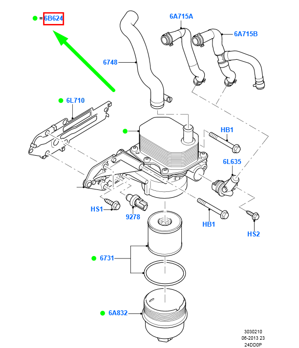 new ford transit mk3 oil cooler adaptor 1211772 yc1q-6b624-ak original
