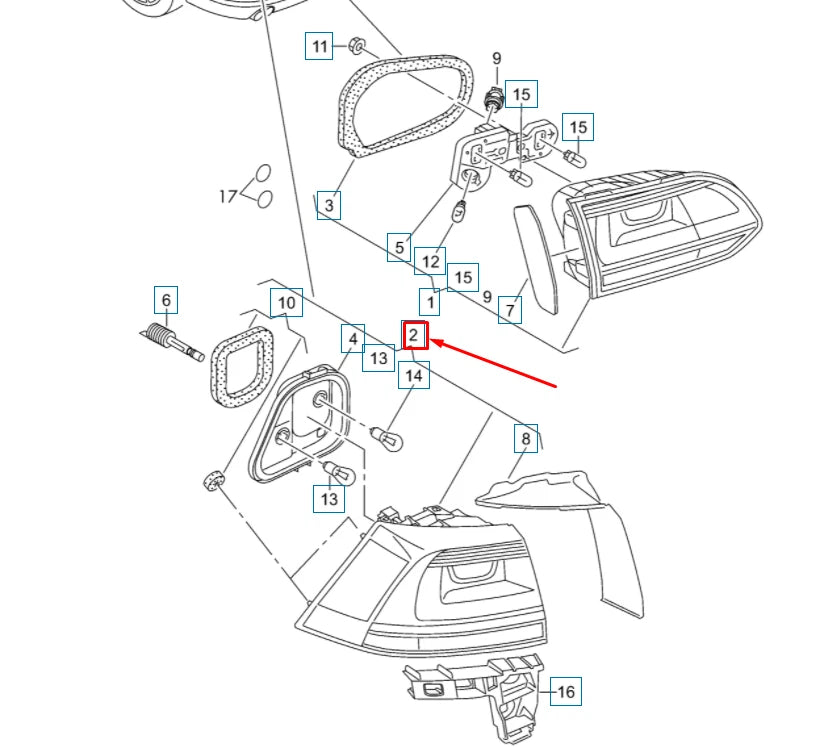 NEW VOLKSWAGEN GOLF VARIANT 5G MK7 REAR LEFT OUTER TAILLIGHT 5GM945095E