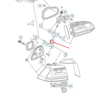 NEW VOLKSWAGEN GOLF VARIANT 5G MK7 REAR LEFT OUTER TAILLIGHT 5GM945095E