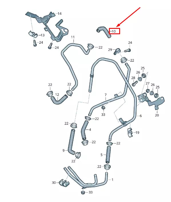 NEW VW TOUAREG 7P MK2 COOLANT HOSE PIPE 7P0819308A