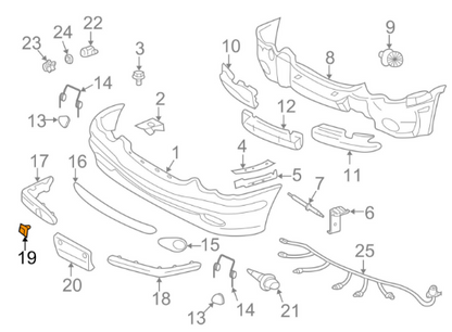 new mb c w203 front bumper tow hook eye cap cover a2038850026 9999 original