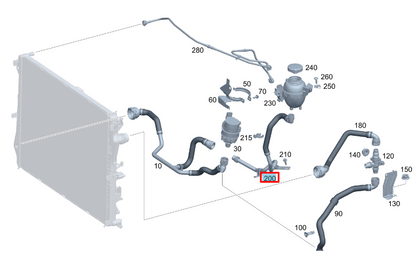 NEW MERCEDES-BENZ EQC COOLANT FILLING HOSE PIPE A2935011600 ORIGINAL