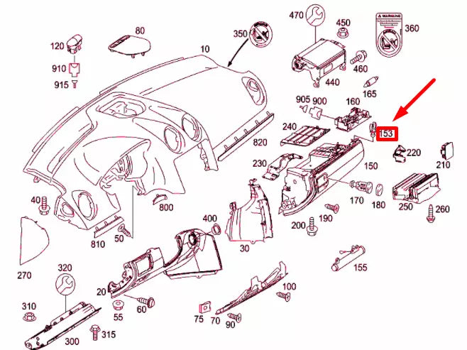 NEW MERCEDES-BENZ ML W164 PEN HOLDER INSERT A2516890079 ORIGINAL