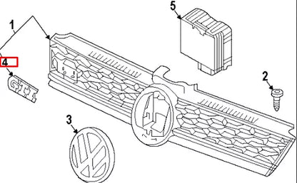 NEW VW GOLF MK7 GTI FRONT BUMPER RADIATOR GRILL EMBLEM 5G0853679AF DPJ ORIGINAL