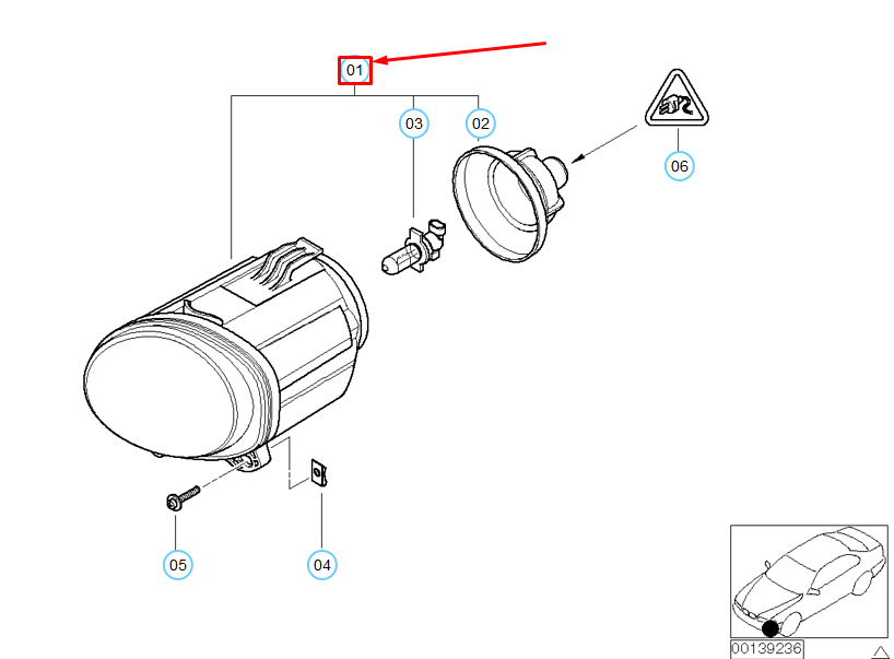 new bmw x5 e53 front left fog light lamp 63178409025 8409025 original