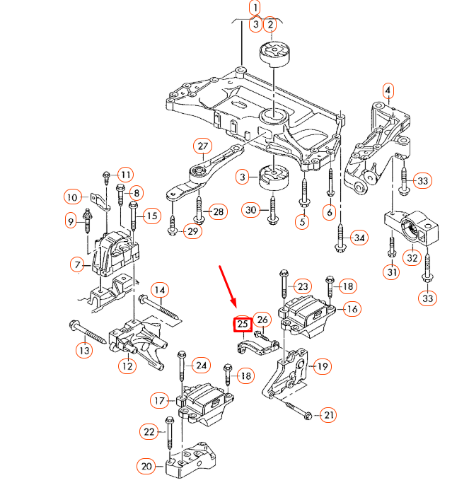 NEW AUDI A3 8P GEARBOX MOUNT SUPPORT 1K0199359E ORIGINAL