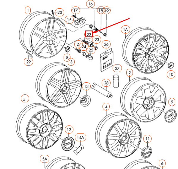 new audi a4 b7 wheel bolt 4f0698139b801 original
