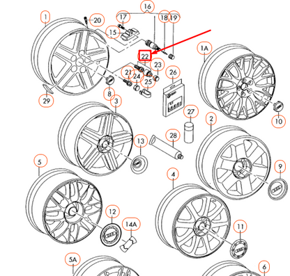 new audi a4 b7 wheel bolt 4f0698139b801 original
