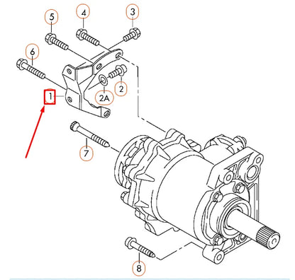NEW AUDI A3 8P TRANSMISSION CARRIER BRACKET 02M409905R
