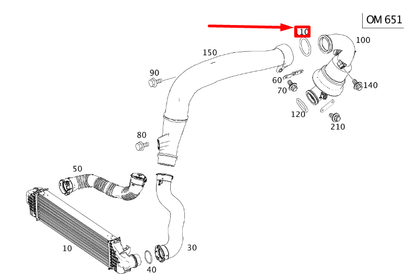 NEW MERCEDES-BENZ CLA C117 CHARGE AIR HOSE O-RING A0249970945 ORIGINAL