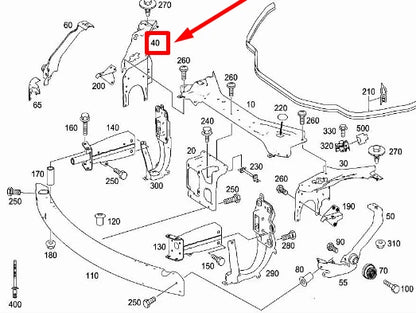 NEW MERCEDES-BENZ CLS C219 RIGHT HEADLIGHT SUPPORT BRACKET A2196200428 ORIGINAL