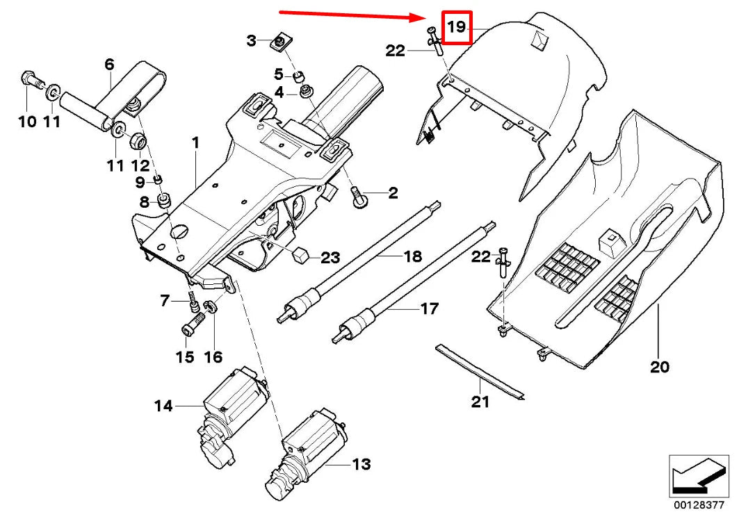 NEW BMW 5 E39 STEERING MECHANISM UPPER TRIM PANEL 32311161654 1161654 ORIGINAL