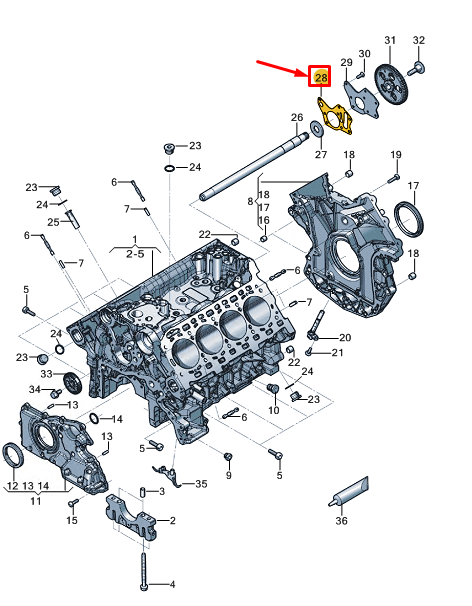 new audi a8 d5 engine intermediate shaft seal 0p2103147 original