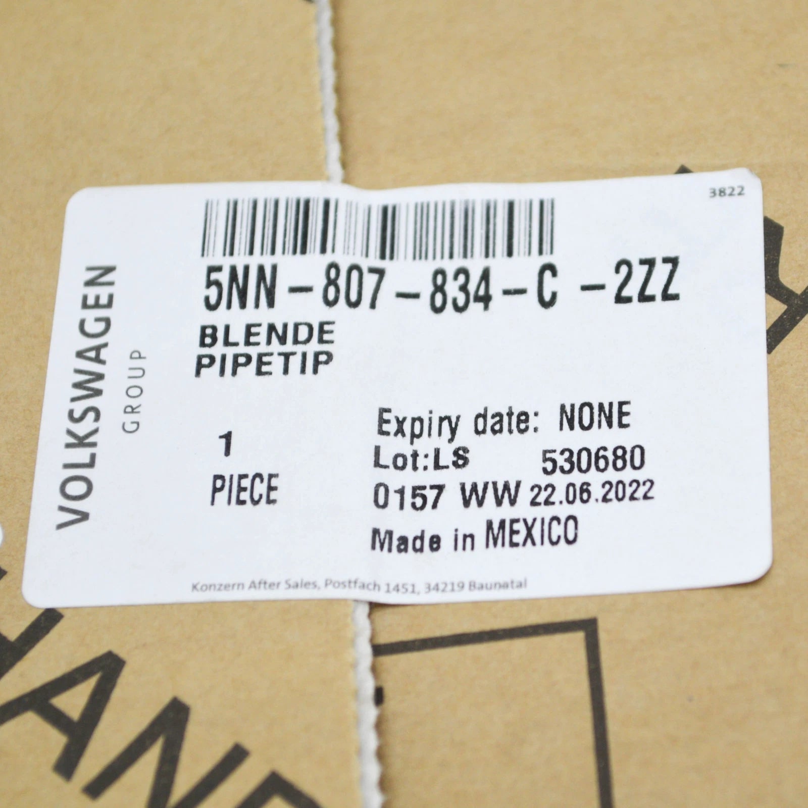 NEW VOLKSWAGEN TIGUAN AD RIGHT REAR EXHAUST TAILPIPE TRIM 5NN807834C2ZZ NW