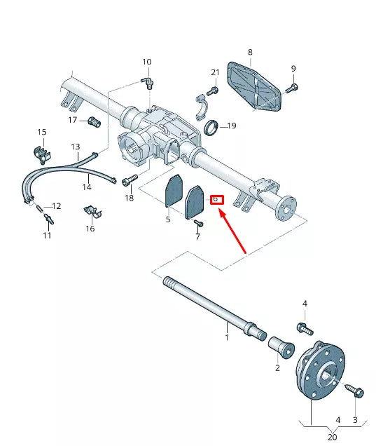 NEW VOLKSWAGEN CADDY 2K MK3 REAR AXLE COVER 2K5525301