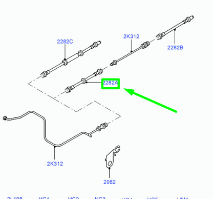 new ford focus mk1 rear hydraulic wheel hose brake pipe tube 1064257 original