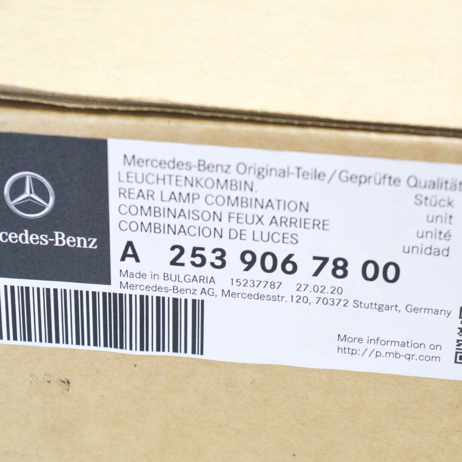 new mercedes-benz glc x253 rear right inner tail light lhd a2539067800 original