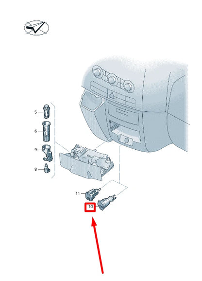 NEW VW CRAFTER 12 V SOCKET 2E0945505A ORIGINAL