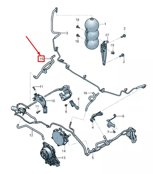 NEW AUDI RSQ8 ENGINE VACUUM HOSE 0P2131612G