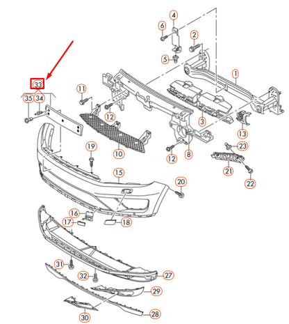 NEW VW TOUAREG 7P MK2 FRONT BUMPER LICENSE PLATE HOLDER 7P6807287G ORIGINAL