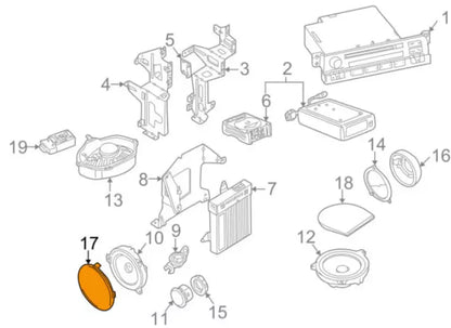 NEW BMW 3 E46 FRONT RIGHT DOOR SPEAKER COVER 51418224048 8224048 ORIGINAL