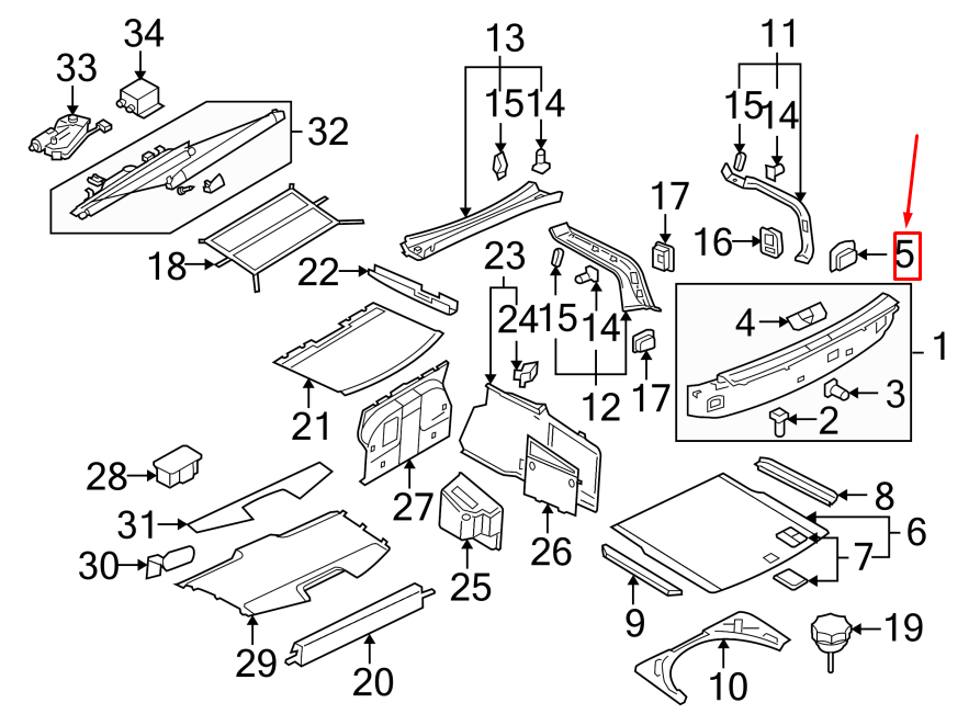 NEW AUDI A4 AVANT B8 REAR TIE DOWN HOOK 1K0864203C2ZZ ORIGINAL