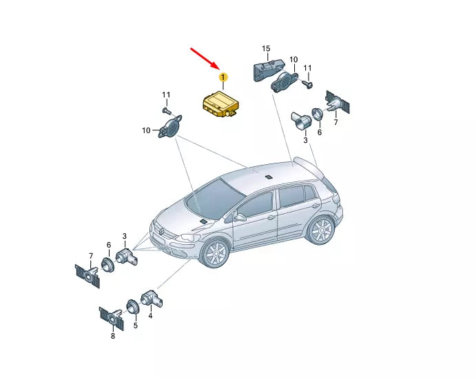 NEW VOLKSWAGEN GOLF MK6 PARK STEERING ASSIST CONTROL UNIT 1T0919475P ORIGINAL