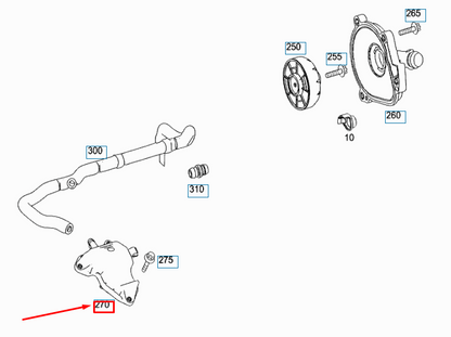 NEW MERCEDES-BENZ C W204 OIL SEPARATOR A2720160134 ORIGINAL