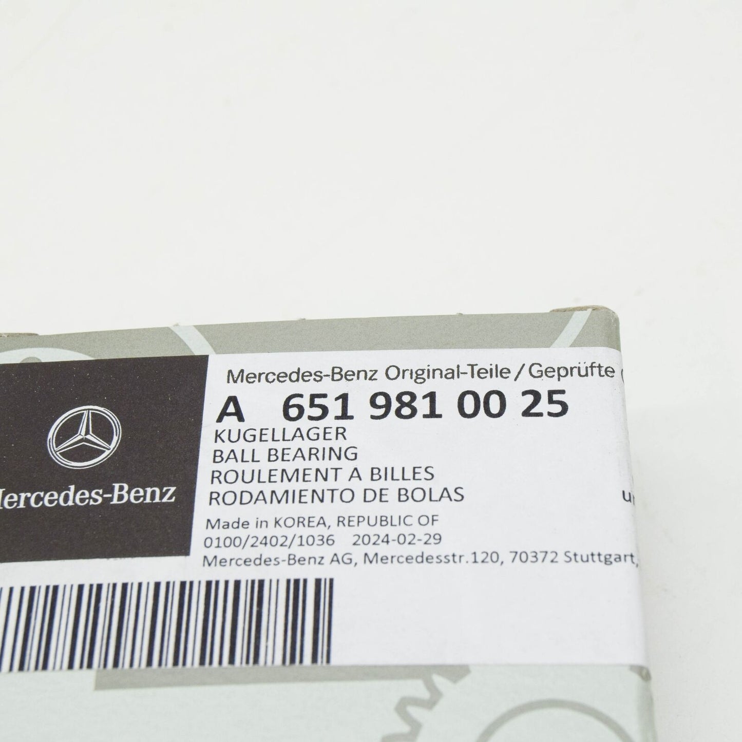 NEW MERCEDES-BENZ GLE W167 SHAFT BALL BEARING A6519810025 ORIGINAL