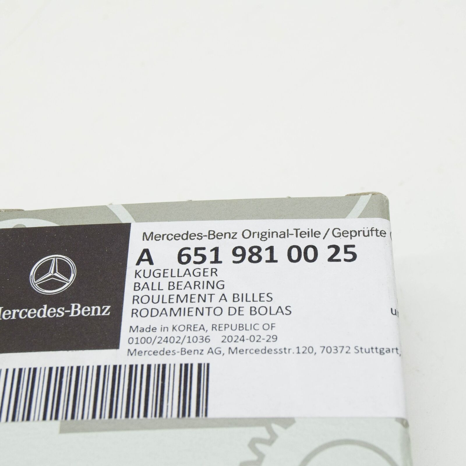 NEW MERCEDES-BENZ GLE W167 SHAFT BALL BEARING A6519810025 ORIGINAL