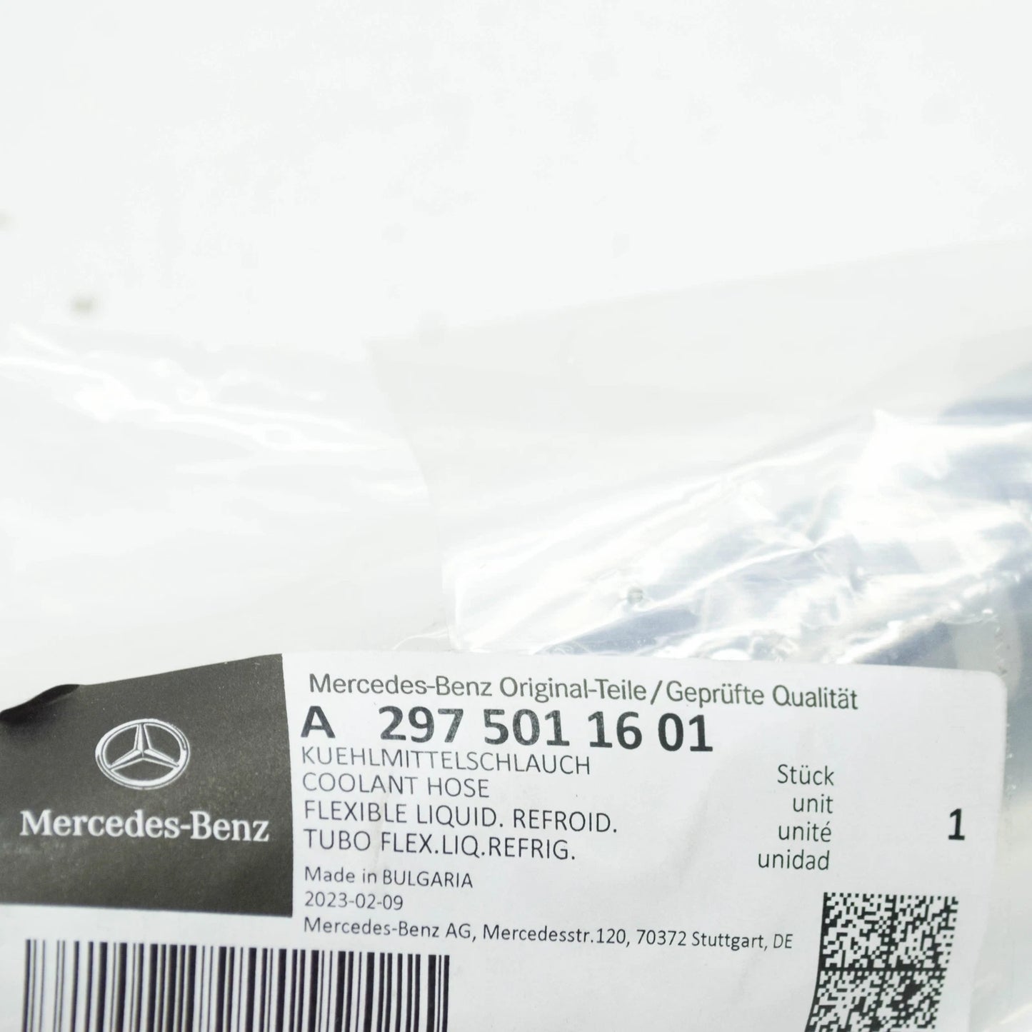 NEW MERCEDES-BENZ EQS V297 COOLANT HOSE A2975011601 ORIGINAL