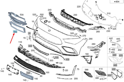 NEW MERCEDES-BENZ CLA C118 FRONT LOWER AIR DUCT SEGMENT A1188853801 ORIGINAL