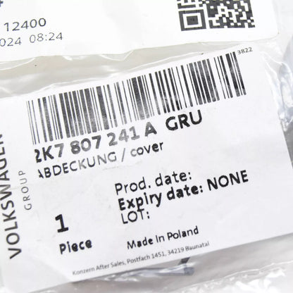 NEW VW CADDY SB MK4 FRONT BUMPER TOW EYE COVER 2K7807241AGRU ORIGINAL