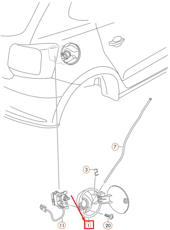 NEW VOLKSWAGEN POLO 6R MK5 REAR RIGHT FUEL TANK FLAP 6R0809857LGRU