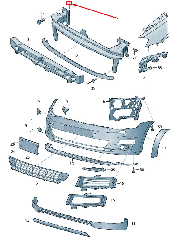 NEW VOLKSWAGEN GOLF MK7 FRONT SIDE BUMPER REINFORCEMENT BAR 5GM807109AE ORIGINAL
