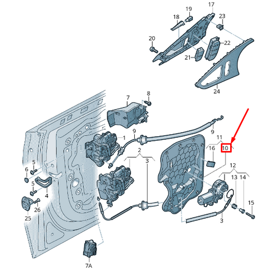 NEW AUDI A7 SPORTBACK 4G FRONT LEFT DOOR INNER PANEL COVER 4G8837095 ORIGINAL