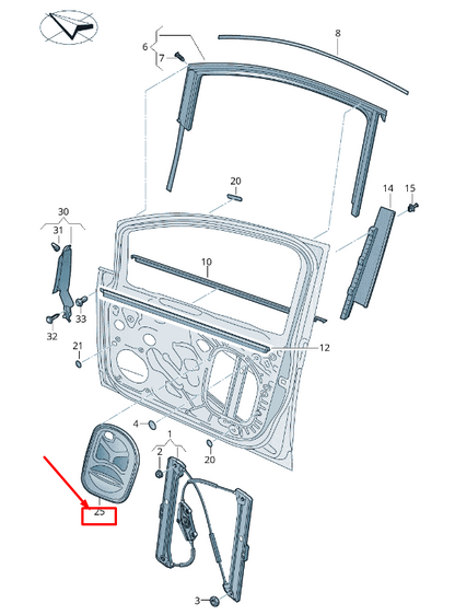 NEW VW TOURAN 5T FRONT RIGHT DOOR INNER PANEL COVER 5TA837916B ORIGINAL