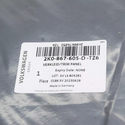 NEW VOLKSWAGEN CADDY 2K MK3 REAR LID TRIM PANEL 2K0867605DTZ6 ORIGINAL