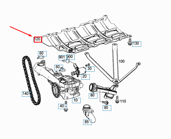 new mercedes-benz e w213 oil deflector a2600140000 original