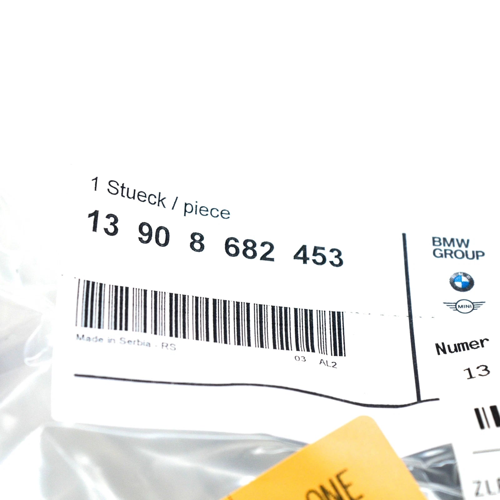 NEW BMW 5 G30 FUEL TANK BREATHER LINE WITH RESONATOR 13908682453 ORIGINAL