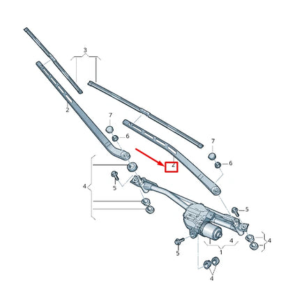 NEW AUDI Q7 4M FRONT LEFT WIPER ARM RHD 4M29554081P9 4M2955408 1P9