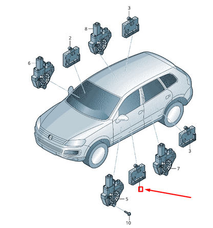new vw touareg 7p mk2 front left door control unit lhd 4h0959793acz0d original