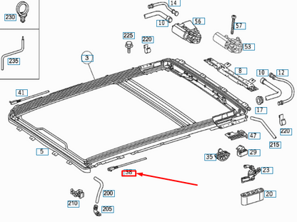 NEW MERCEDES-BENZ ML W163 ROOF MAIN DRIVE LEFT CABLE A1637800189 ORIGINAL