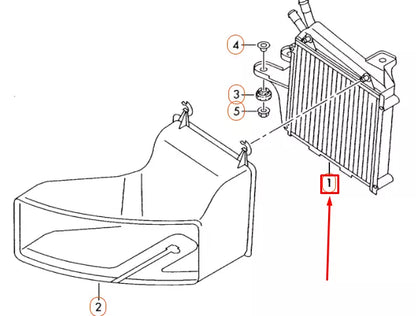 NEW AUDI A3 8P ADDITIONAL COOLANT RADIATOR 1K0121212C ORIGINAL