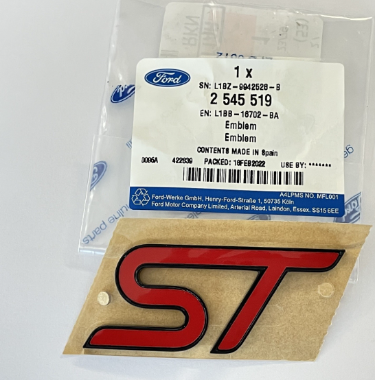 new ford fiesta mk7 rear emblem name plate badge l1bb-16702-ba 2545519 original